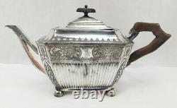 Edwardian Silver Plate 3 Piece Tea Set