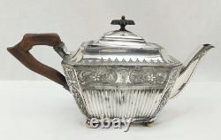 Edwardian Silver Plate 3 Piece Tea Set