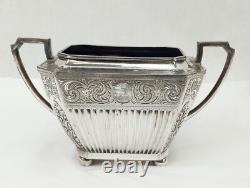 Edwardian Silver Plate 3 Piece Tea Set