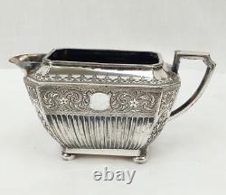 Edwardian Silver Plate 3 Piece Tea Set