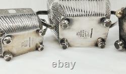 Edwardian Silver Plate 3 Piece Tea Set