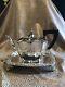 Edwardian Sterling Silver. 925 Bachelor Tea Pot With Silver Plate Tray Hallmarked