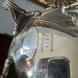 El Greco By Reed & Barton Silverplate 5 Piece Tea & Coffee Set Including Tray
