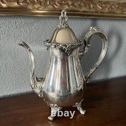 El Greco By Reed & Barton Silverplate 5 Piece Tea & Coffee Set Including Tray