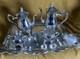 Elegance In Silver 4-pc Tea And Coffee Set Withserving Tray! Awesome