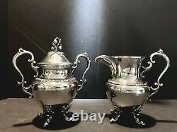 Elegant 1930s Goldfeder Silver on Copper 6 Piece Tea & Coffee Service