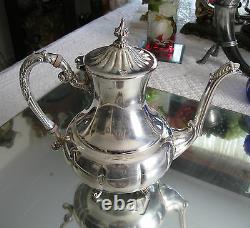 Elegant Antique Ornate Pheasant Bird Head Spout Silver Plate Coffee/tea Pot