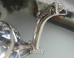 Elegant Antique Ornate Pheasant Bird Head Spout Silver Plate Coffee/tea Pot