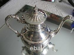 Elegant Antique Ornate Pheasant Bird Head Spout Silver Plate Coffee/tea Pot