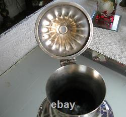 Elegant Antique Ornate Pheasant Bird Head Spout Silver Plate Coffee/tea Pot