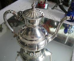 Elegant Antique Ornate Pheasant Bird Head Spout Silver Plate Coffee/tea Pot