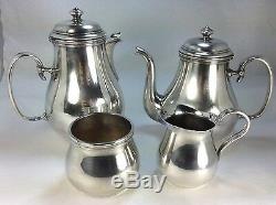 Elegant Christofle Silver Plate Albi Pattern Tea & Coffe Creamer & Sugar Set