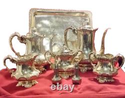 Elegant antique Victorian 5 Piece Silverplate Coffee and Tea Set plus extras