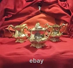 Elegant antique Victorian 5 Piece Silverplate Coffee and Tea Set plus extras