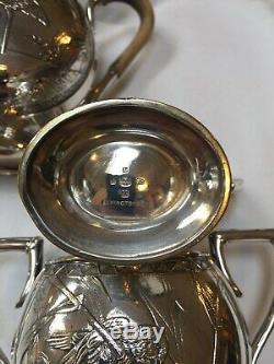 Elkington Silver Plated Astetic Art Movement Anglo Japanese Tea Service
