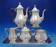 English Gadroon By Gorham Sterling Silver 5-pc Coffee Tea Set Withplate Tray #4451