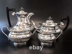 English Sheffield Silverplate Tea Set Coffee Service