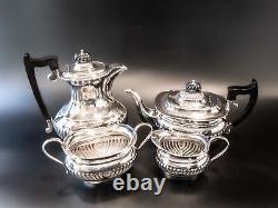 English Sheffield Silverplate Tea Set Coffee Service