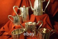 English Silverplate 6 pcs. Coffee/Tea Service by Lettner Silver Co