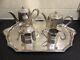Ercuis French Silver Plate Art Deco 5 Piece Tea Coffee Set C1930 Very Rare