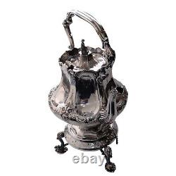 European Silverplated Tea Kettle With Chaffing Dish