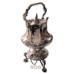 European Silverplated Tea Kettle With Chaffing Dish