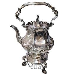 European Silverplated Tea Kettle With Chaffing Dish