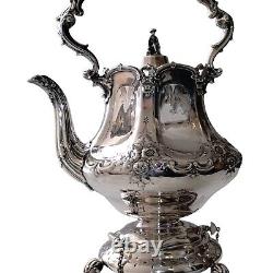 European Silverplated Tea Kettle With Chaffing Dish