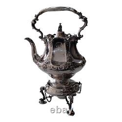 European Silverplated Tea Kettle With Chaffing Dish