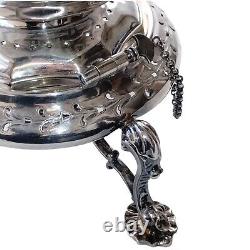 European Silverplated Tea Kettle With Chaffing Dish