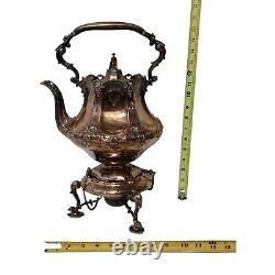 European Silverplated Tea Kettle With Chaffing Dish