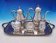 Exemplar By Watson Sterling Silver Tea Set 5-piece With Silverplate Tray (#4574)