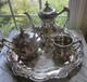 Exquisit Reed & Barton Victorian Coffee & Tea Service Set With Fb Rogers Tray Read