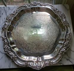 Exquisit Reed & Barton Victorian Coffee & Tea Service Set with FB Rogers Tray READ