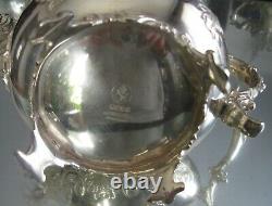 Exquisite Antique Bird Spout/3d Bird Finial 5pcs Silver Plate Tea Set