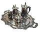 Exquisite Vintage Poole Silver-plated Tea & Coffee Set With Ornate Tray