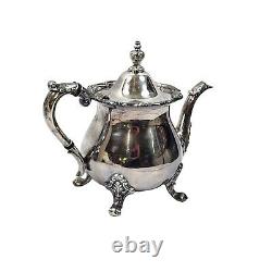Exquisite Vintage Poole Silver-Plated Tea & Coffee Set With Ornate Tray
