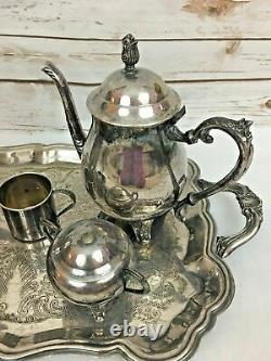 FB Rogers Silver Plated Co 1883 Vintage Full Coffee Tea Set Authentic