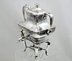 FINE ANTIQUE SILVER PLATED TEA URN SAMOVAR TEAPOT English 19th Cent not sterling