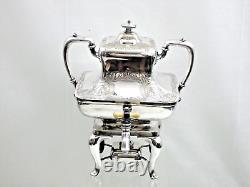 FINE ANTIQUE SILVER PLATED TEA URN SAMOVAR TEAPOT English 19th Cent not sterling