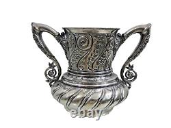 FINE LARGE ANTIQUE SILVER PLATED TEA / COFFEE SET Meriden Company not sterling