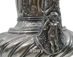 FINE LARGE ANTIQUE SILVER PLATED TEA / COFFEE SET Meriden Company not sterling