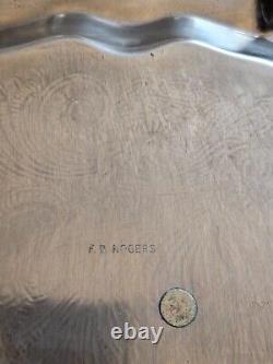 F. B. Rogers Lady Margaret 5 Piece Silver Tea Coffee Set With Tray Antique