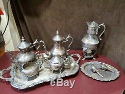 F. B. Rogers Silver Co. 1883 Silver Plate 13 Piece Coffee Tea Set