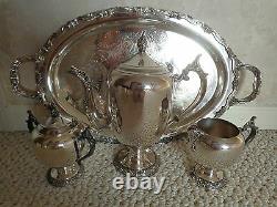 F. B. Rogers Silver Co. Crown 5 Pc. Set Vtg. Cofee/Tea set (#0297)