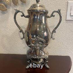 F B Rogers Silver Company Silver Plate Coffee Urn 1883, Complete With Heater