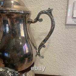 F B Rogers Silver Company Silver Plate Coffee Urn 1883, Complete With Heater
