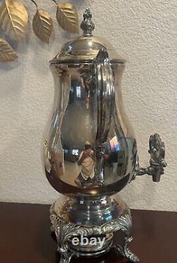 F B Rogers Silver Company Silver Plate Coffee Urn 1883, Complete With Heater