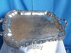 F. B. Rogers Victorian Style Silverplate Tea & Coffee Service Set & Serving Tray