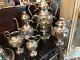 Fabulous 5 Pc Victorian Silver-plated Coffee And Tea Set Kettle And Stand